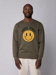 Толстовка wat? Apparel Happy times smiley emoji, хаки - фото