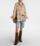 Хлопковые шорты миди The Attico, Sky Blue - фото 2