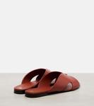 Кожаные шлепанцы Vera Loro Piana, Vinegar - фото 2