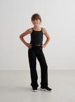 AIM'N Легкие черные ребристые штаны для йоги для девочек - фото 4