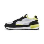 Молодежные кроссовки Graviton PUMA Silver Mist White Black Lime Sheen Grey - фото 3