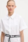 Хлопковое платье Karl Lagerfeld Jeans, белый - фото 4