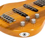 Электрогитара бас-гитара Glarry GIB 5 струн полных размеров SS - желтая - фото 5
