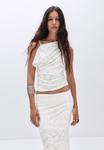Топ PULL&BEAR ASYMMETRIC , White - фото