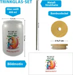 Стакан для питья Grapefruit Embrace Grapefruitastic с бамбуковой крышкой speecheese - фото 2