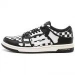 Кроссовки AMIRI Skel Top Low Check-pattern Sneakers, черный/белый - фото