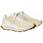 TORY BURCH Tory Suede Low top Casual Shoes Women's Light Cream - фото 4