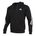 Куртка adidas M 3-Stripes Tape Full-Zip Sweatshirt Black, черный - фото