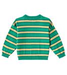 Полосатый хлопковый свитер Tinycottons, Emerald - фото 3