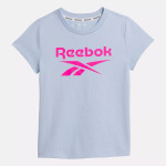 Футболка ID с большим логотипом Reebok, бледно-голубой - фото