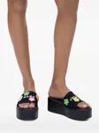 Шлепанцы The Daisy Crochet Platform MARC JACOBS, черный - фото 7