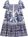 Dolce & Gabbana платье с принтом Majolica, синий - фото 2
