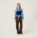 Шерстяной топ MIU MIU, темно-синий - фото 5