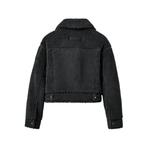 Куртка (WMNS) UGG Frankie Short Trucker Jacket 'Dark Grey' - фото 2