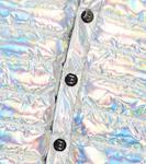 Металлизированный пуховик Balmain, серебряный - фото 3