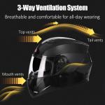 Шлем Halying для мотоцикла, синий / белый - фото 6