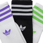 Унисекс носки до колена Adidas Originals, 3 пары (черный+белый+белый) - фото 4