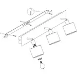 Потолочный светильник VALBIANO E14 Eglo, Messingfarben/cappuccino - фото 3