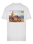 Рубашка F4NT4STIC BSA C15 Star 1962 Motorcycle Dockside Ad, белый - фото