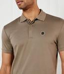 Поло мужское Boss Green хлопковое, бежевый - фото 4