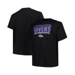 Мужская черная футболка Baltimore Ravens Big Tall Pop Fanatics, черный - фото