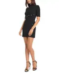 Мини-Платье с высоким воротником Donna Morgan, черный - фото 3