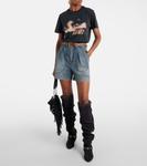 Джинсовые шорты Marant Etoile, Faded Blue - фото 2