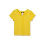 Желтый текстурированный топ на пуговицах для девочек Truce, желтый - фото 2