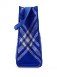 Сумка-тоут в клетку BURBERRY, синий - фото 3
