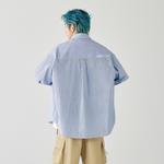 Футболка унисекс GOLFCROSS, синяя в полоску - фото 10