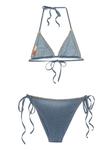 Бикини Ermanno Scervino с треугольной бахромой, синий - фото 2