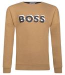 Толстовка Boss Kidswear Regular Fit, бежевый / черный / белый - фото