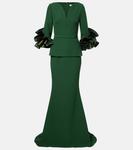 Платье Clemenza из крепа Safiyaa, Moss Green - фото