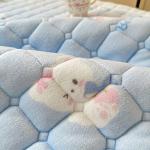 Yalu Матрасик 90х190 см, молочный флис, утепленный, с рисунком "Любящие питомцы" - фото 4