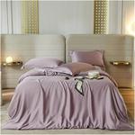 Generic Комплект постельного белья темно-серый шелк - фото