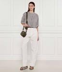 Футболка в торроне Cropped fit Pinko, серый - фото 2