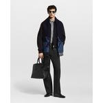 Графический двойной шарф Louis Vuitton, синий - фото 4