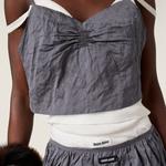 Топ Duchesse MIU MIU, серый - фото 5