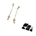 CHANEL Металлические серьги-пусеты Women's Gold - фото