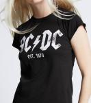 Футболка AC/DC 1973 Baby в черном цвете Recycled Karma - фото 3