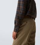 Клетчатая рубашка из хлопкового фланели Sunspel, Bark Check - фото 6