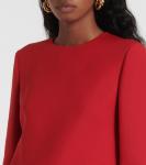 Мини-платье с оборками Crepe Couture Valentino, Rosso - фото 4