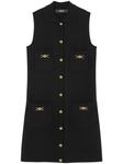 Versace трикотажное платье мини без рукавов, черный - фото