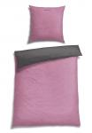 Пододеяльник SCHIESSER Doubleface Feinbiber, цвет Dark grey/Rose - фото 2