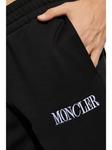 Спортивные брюки с вышитым логотипом Moncler, черный - фото 4