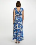 Длинное платье с принтом Morgan, синий - фото 2