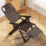 Складное кресло-шезлонг из искусственного ротанга с регулируемой спинкой и подножкой - фото 6