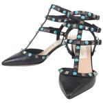 Valentino Туфли Rockstud Slim на шпильке черные - фото 5