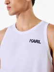 Топ с логотипом KARL LAGERFELD, белый - фото 4