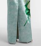 Сатиновое платье с цветочным принтом Erdem, Exploded Rose Eggshell - фото 6